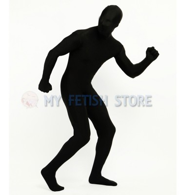 Full Body black Lycra Spandex Bodysuit Solid Color Zentai  suit Halloween Fancy Dress Costume 